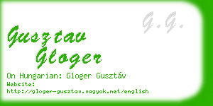gusztav gloger business card